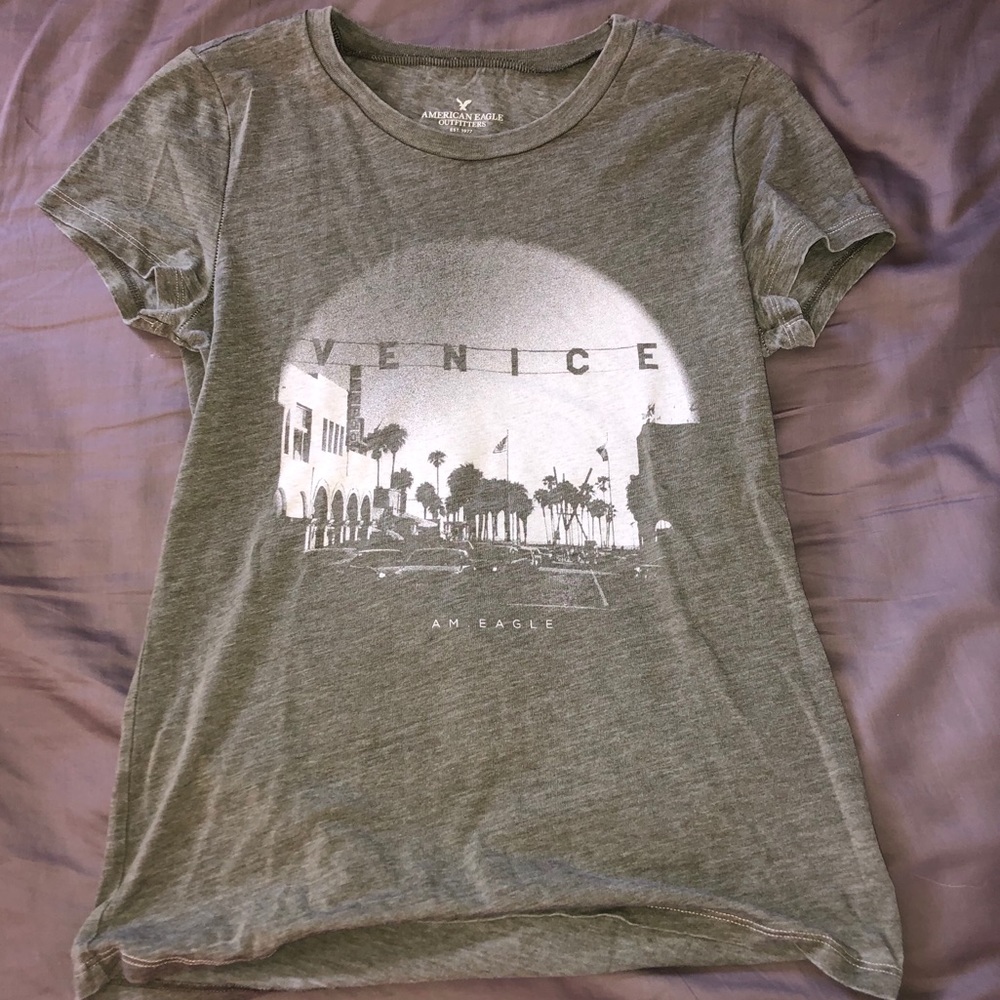 Soft cotton, printed tee, American eagle